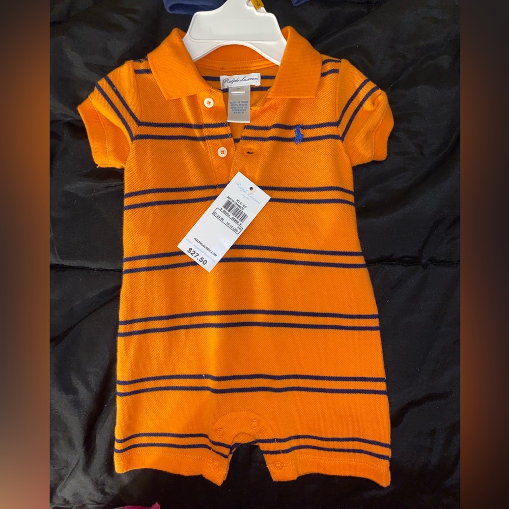 Baby boy polo ralph lauren shorts romper